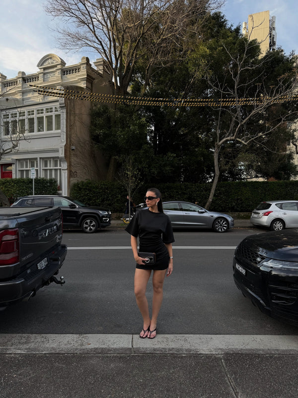 MAGGIE MINI DRESS - ONYX