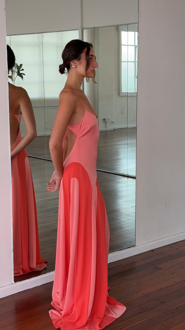 ARC PANEL MAXI DRESS - SORBET
