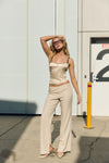 EVA LOW RISE PANT - STONE