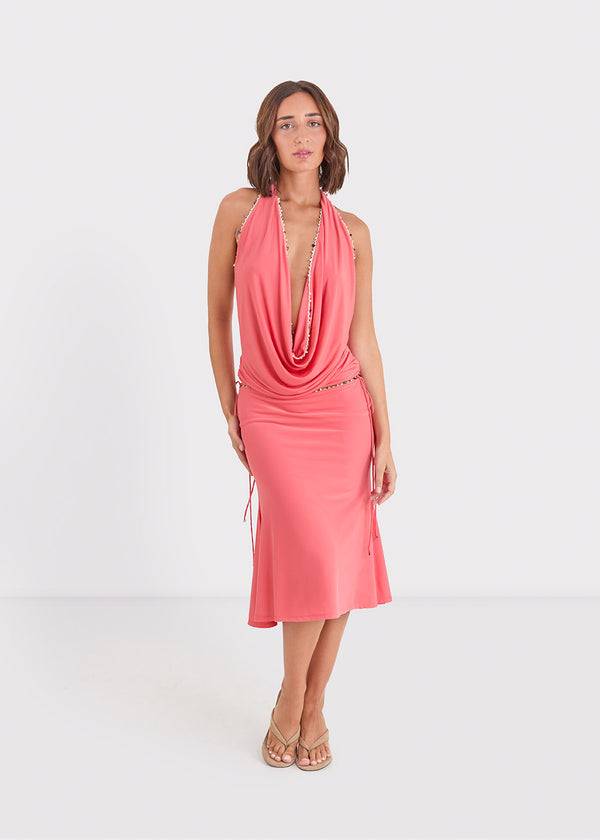 TATIANA COWL TOP - SORBET