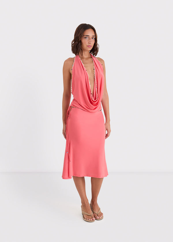 HARIETTE MIDI SKIRT -SORBET