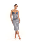 DINNER PLANS MIDI SKIRT SMOKE