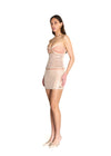 DINNER PLANS MINI SKIRT CHAMPAGNE