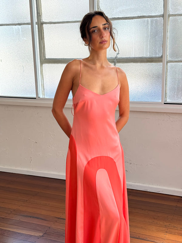 ARC PANEL MAXI DRESS - SORBET