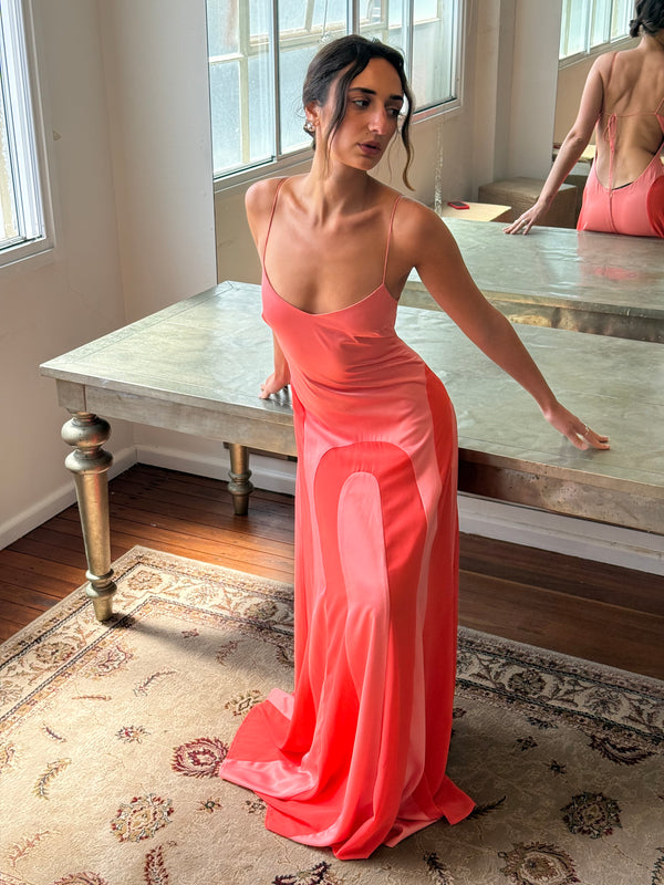 ARC PANEL MAXI DRESS - SORBET