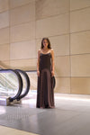 ARC PANEL MAXI DRESS - MOCHA