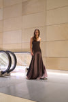 ARC PANEL MAXI DRESS - MOCHA
