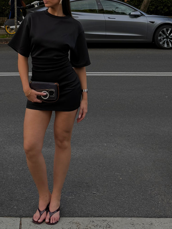 MAGGIE MINI DRESS - ONYX