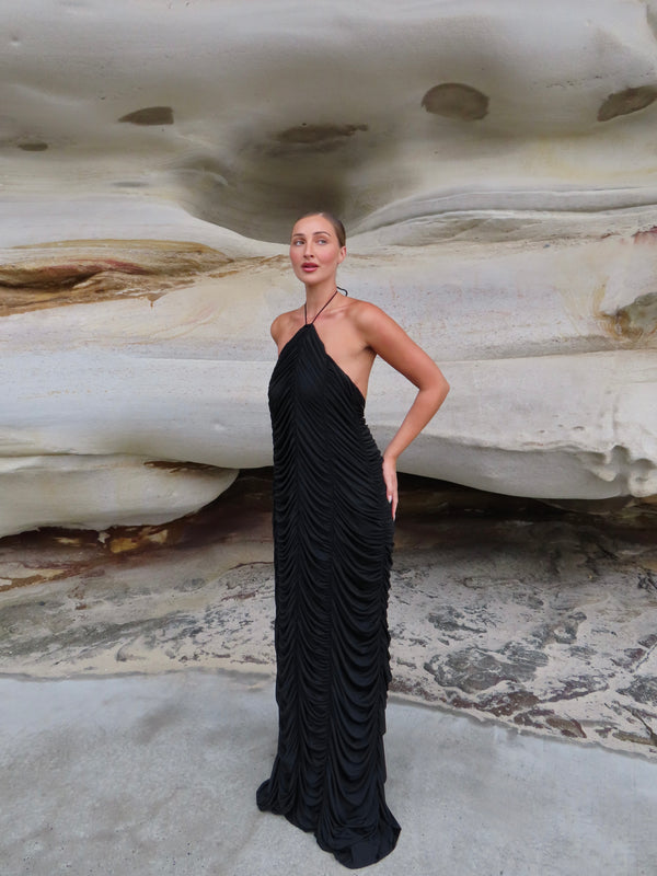 ADALINE MAXI DRESS - ONYX