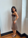 DINNER PLANS MIDI SKIRT - ESPRESSO