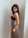 DINNER PLANS MIDI SKIRT - ESPRESSO
