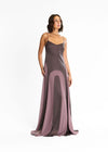 ARC PANEL MAXI DRESS - MOCHA