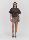 DINNER PLANS MINI SKIRT ESPRESSO