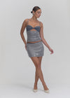 DINNER PLANS MINI SKIRT SMOKE